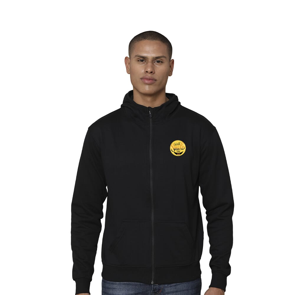 Greys and Blues 2 in 1 Zipper Unisex  Hoodie - Black